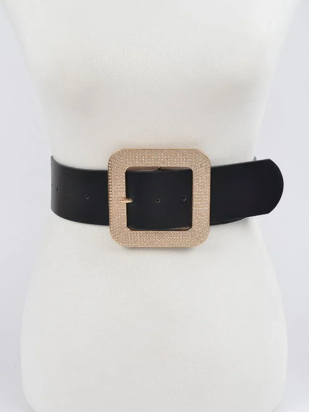 Rhinestone Square Buckle Plus Size Belt